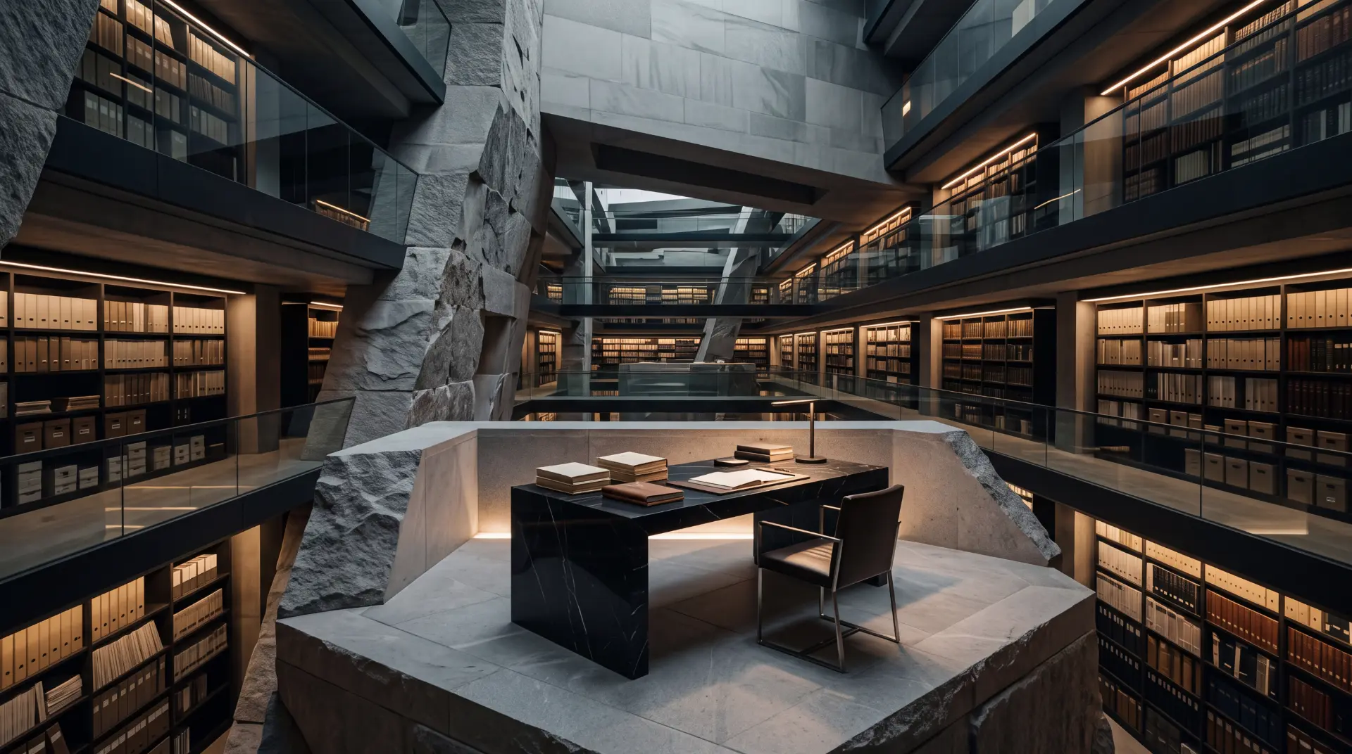 Multi-level modern library and archive